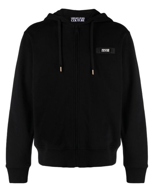 Versace Jeans Couture logo-patch zip-up hoodie