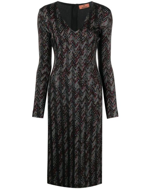 Missoni zigzag wool-blend midi dress