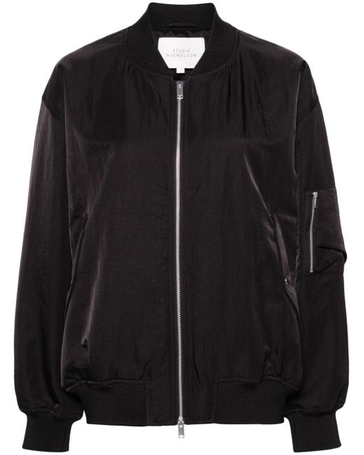 Studio Nicholson Kora crinkle-texture bomber jacket