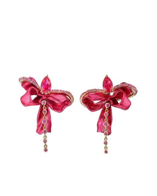 Anabela Chan 18kt yellow gold vermeil Cupids Bow ruby and sapphire earrings