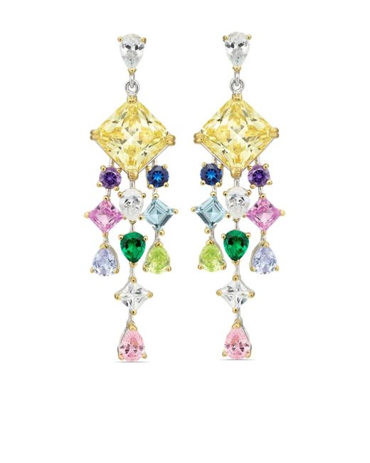 Anabela Chan 18kt gold vermeil Rainbow multi-stone earrings