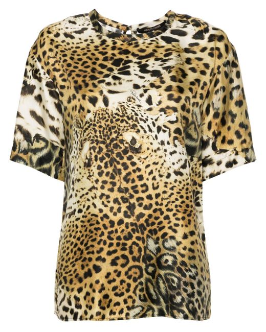 Roberto Cavalli leopard-print blouse