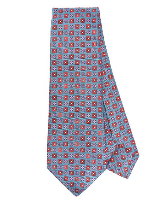 Kiton patterned-jacquard tie