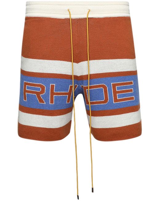 Rhude panelled knit shorts