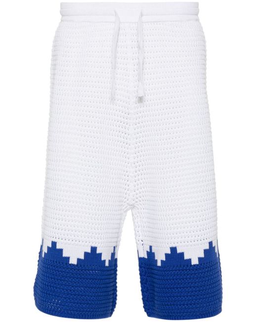 Marcelo Burlon County Of Milan two-tone knitted shorts