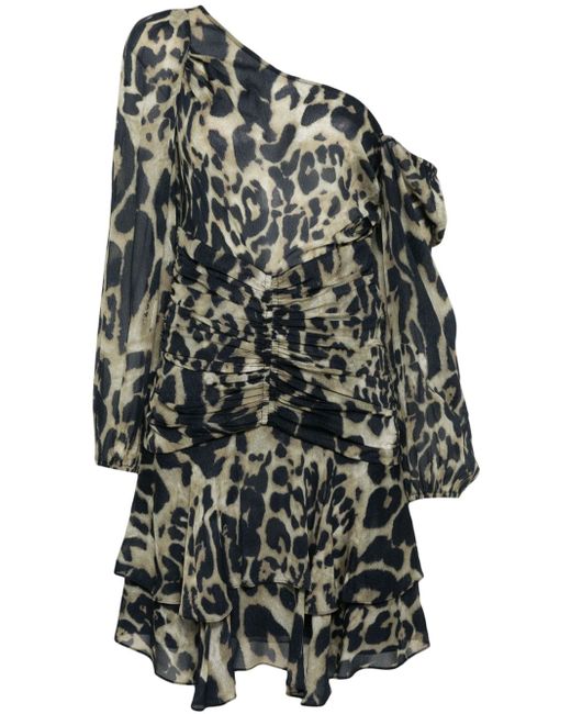 Iro leopard-print ruched dress