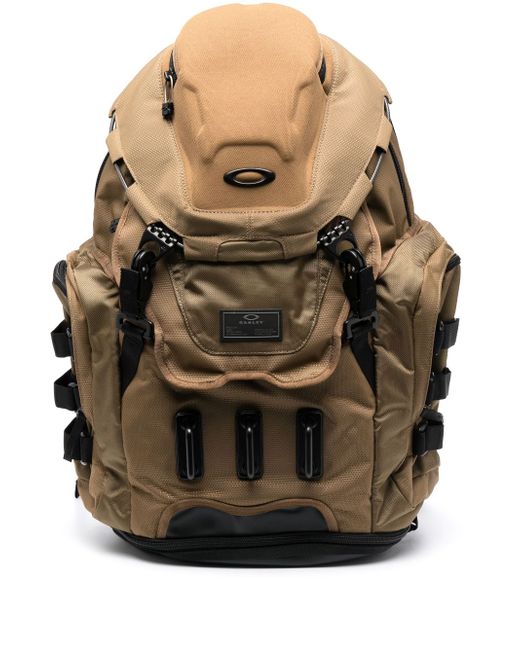 Oakley logo-patch buckled backpack