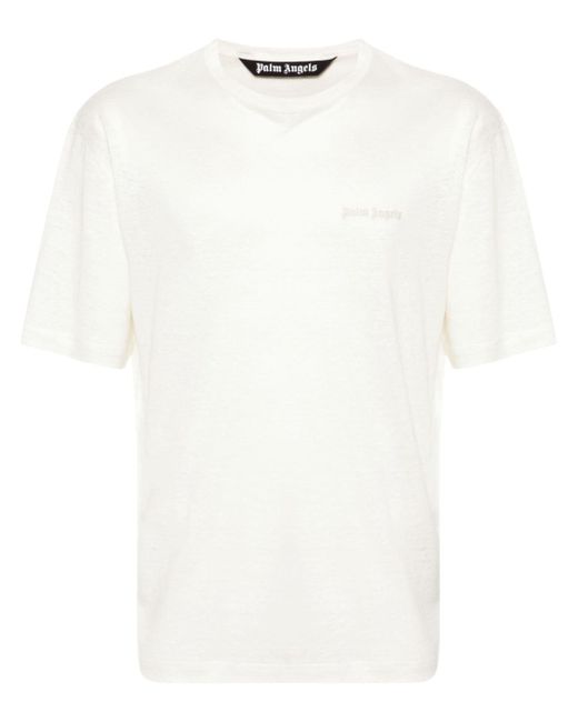 Palm Angels semi-sheer linen T-shirt