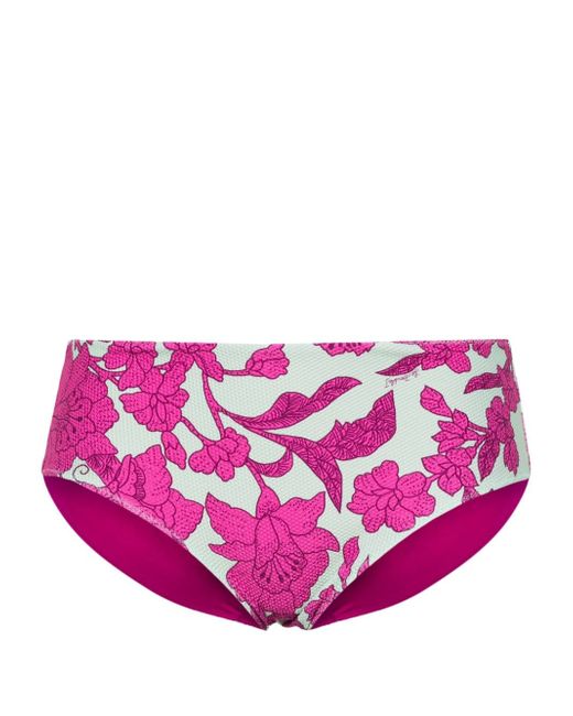 La Double J. floral-print bikini bottoms