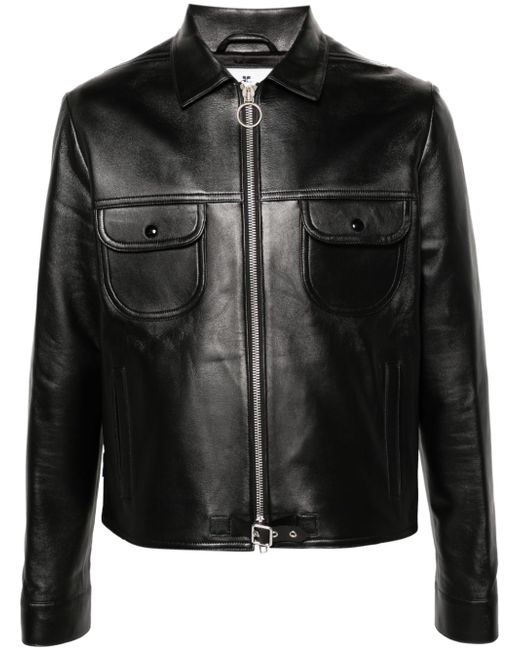 Courrèges leather trucker jacket