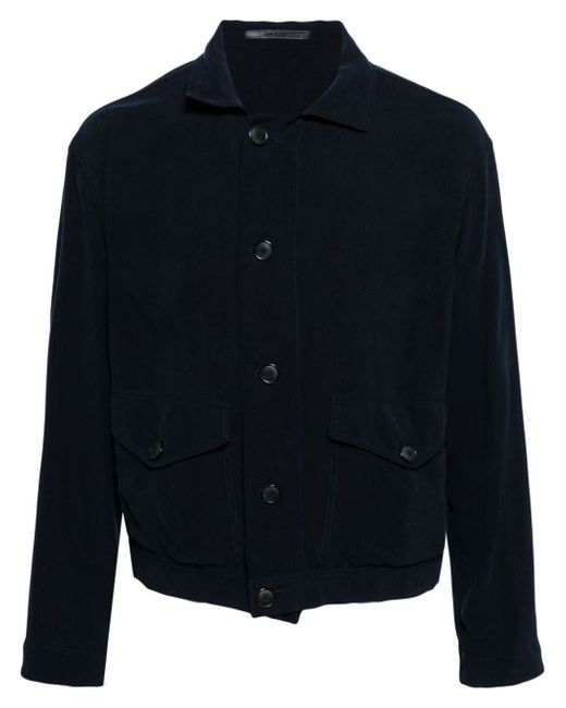 Giorgio Armani spread-collar shirt jacket
