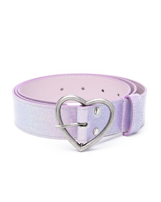 Martine Rose heart-buckle glittered belt