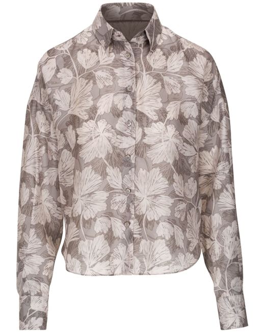 Brunello Cucinelli floral-print shirt