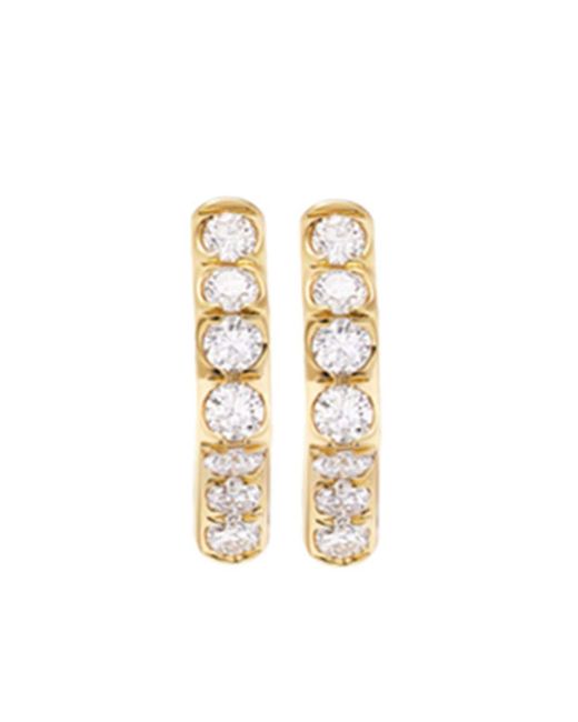 David Yurman 18kt yellow Stax diamond earrings