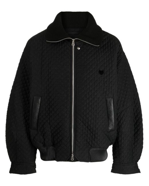 Zzero By Songzio quilted zip-up bomber jacket