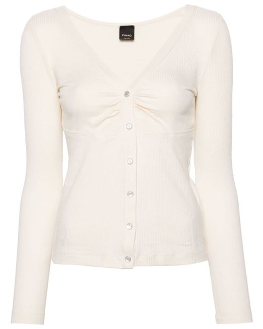 Pinko cut-out detailed ribbed top