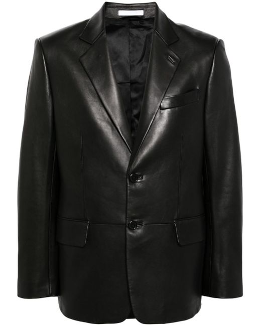 Helmut Lang single-breasted leather blazer