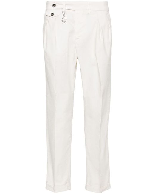 Manuel Ritz mid-rise pleat-detailed chinos
