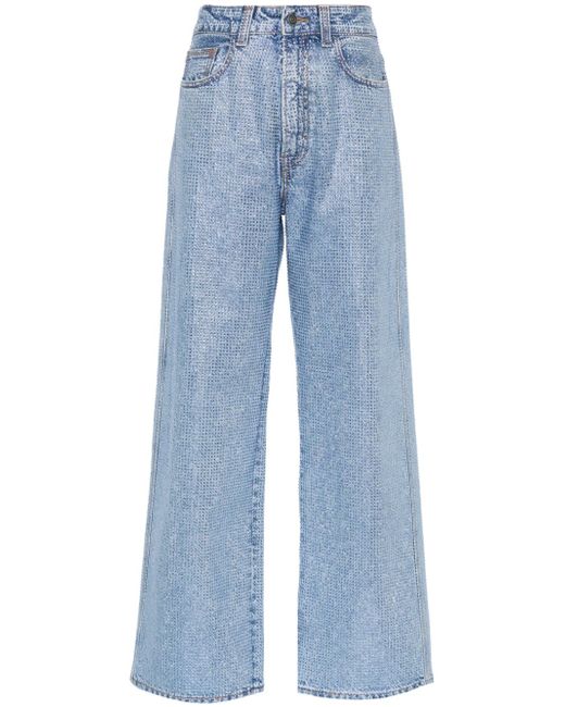 Haikure crystal-embellished straight-leg jeans