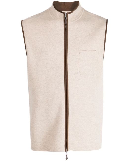 N.Peal zip-up cashmere knitted vest