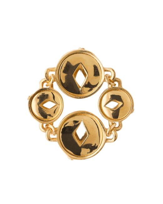 Burberry Hollow Medallion plated ring