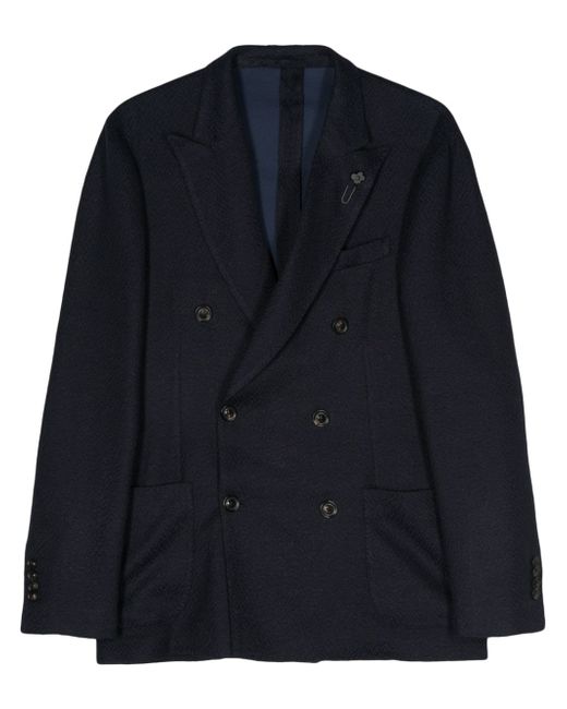 Lardini knitted double-breasted blazer