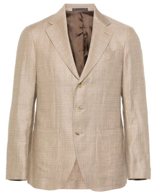 Caruso notched-lapel single-breasted blazer