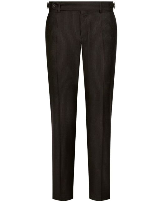 Dolce & Gabbana tapered-leg pinstripe-pattern trousers
