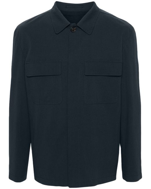 Lardini textured cotton shirt jacket