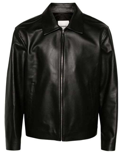 Sandro zip-up leather jacket