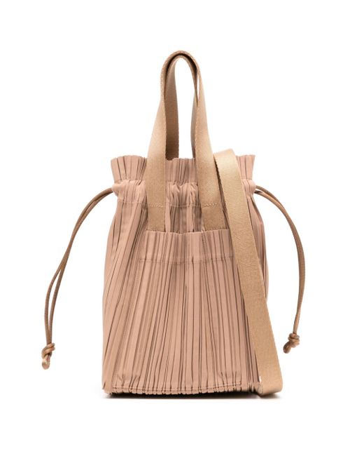 Pleats Please By Issey Miyake Pleats artificial leather tote bag