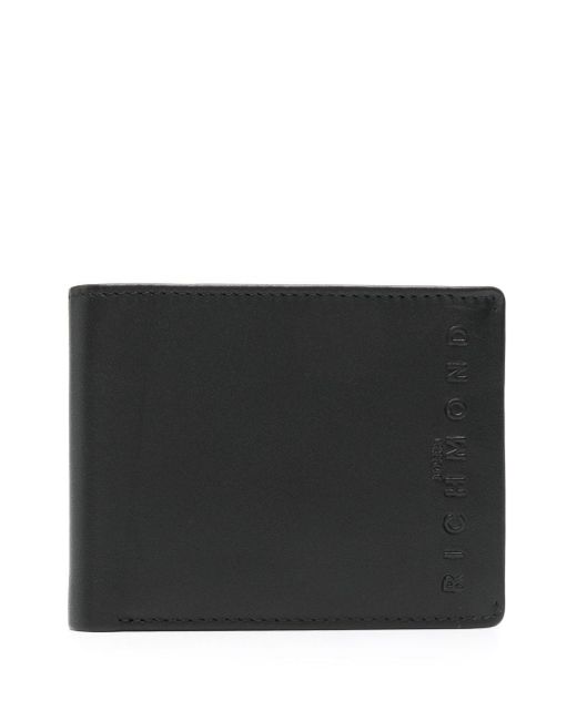 John Richmond logo-embossed leather wallet