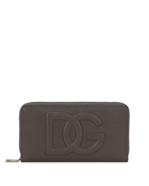 Dolce & Gabbana DG logo zip-around leather wallet