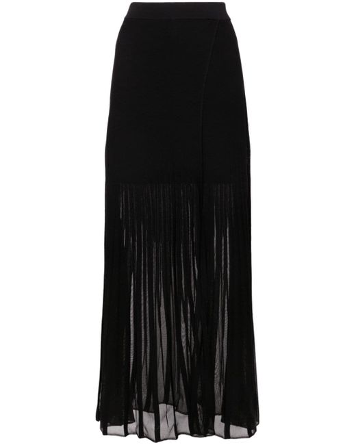 Claudie Pierlot mid-rise ribbed maxi skirt
