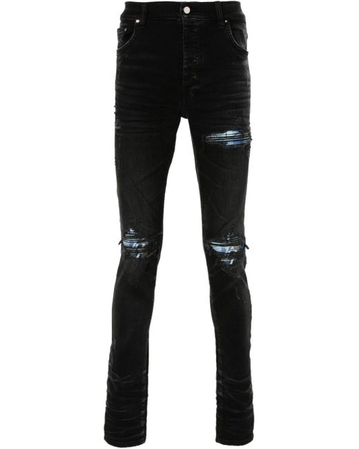 Amiri Plaid MX1 mid-rise skinny jeans