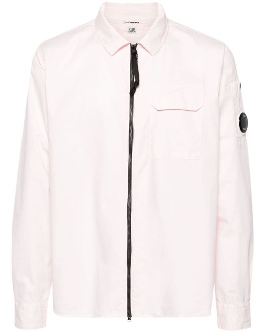 CP Company Goggles-detailed zip-up shirt