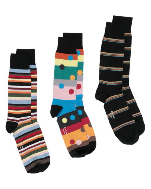 PS Paul Smith logo-print socks set of three