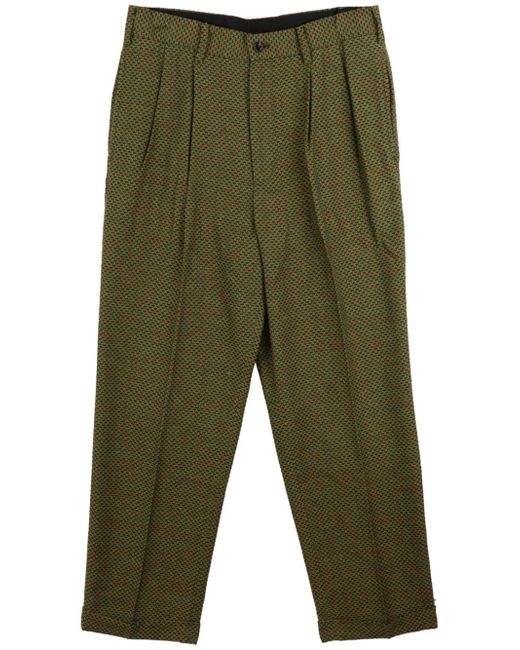 Needles Tucked jacquard tailored trousers