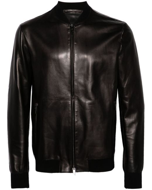 Salvatore Santoro zip-up leather bomber jacket