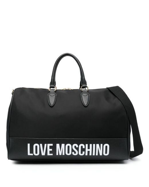 Love Moschino logo-print duffle bag
