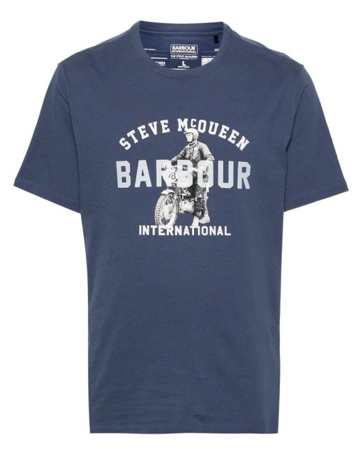 Barbour x Steve McQueen logo-print T-shirt