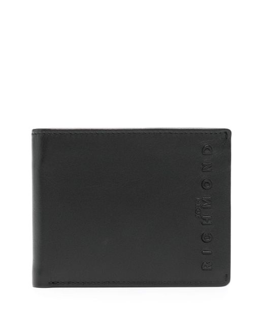 John Richmond embossed-logo leather wallet