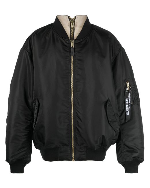 Vetements zip-up reversible bomber jacket