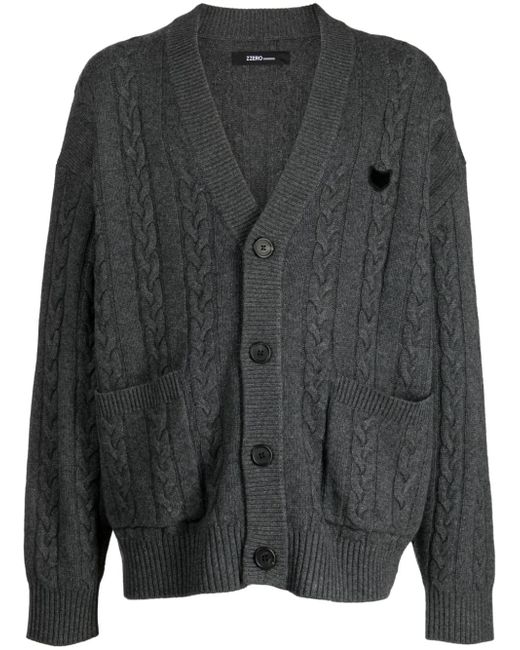 Zzero By Songzio Panther cable-knit cardigan
