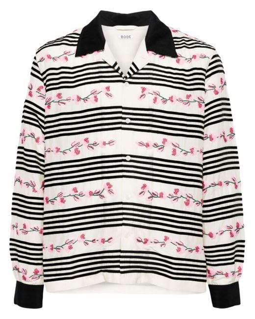 Bode bead-embellished striped shirt