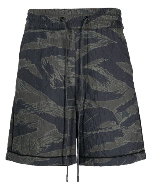 Mostly Heard Rarely Seen quilted camouflage track shorts