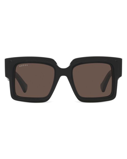 Gucci logo-plaque square-frame sunglasses