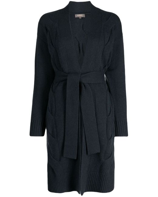 N.Peal Long Cable cashmere cardigan