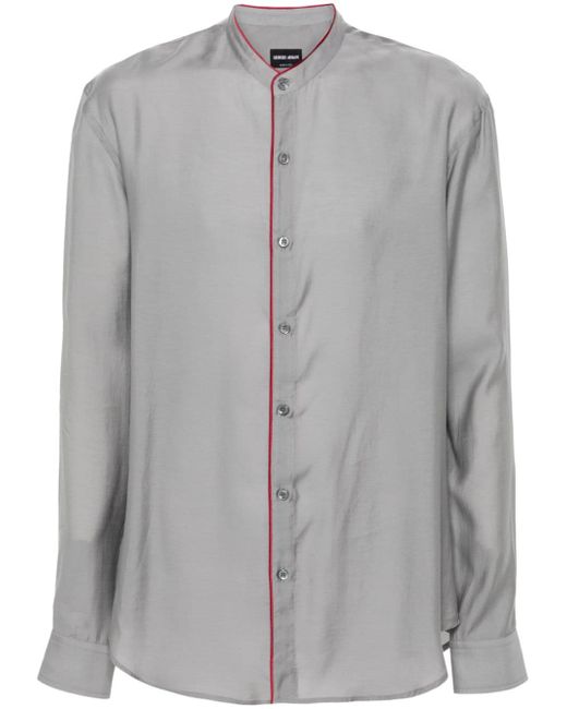 Giorgio Armani contrasting-border poplin shirt