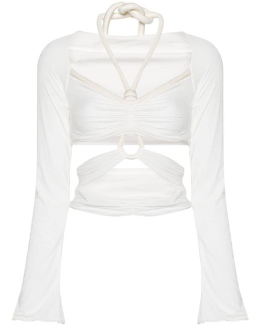 Maygel Coronel rope-detailed cut-out top